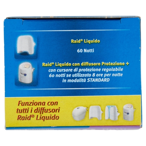 Raid Liquido Elettrico Antizanzare, Fragranza alla Lavanda, 60 Notti, 1 Ricarica 36 ml